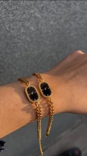 Golden watch bracelet